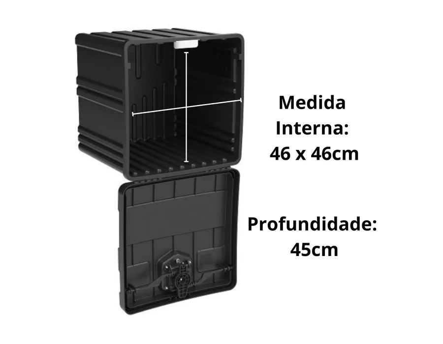 Foto Caixa de Ferramenta Pequena Bepo 125L com Fechadura – 500x500x500mm